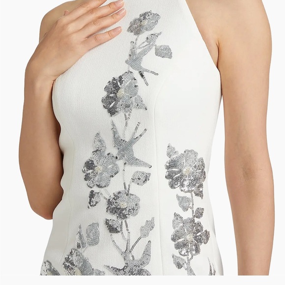 Rebecca Vallance White and Gray Mini Cocktail Dress - Picture 5 of 7